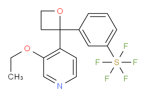 3-(2-(3-ethoxypyridin-4-yl)oxetan-2-yl)(pentafluoromercapto)benzene