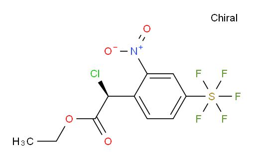 (S)-ethyl 2-chloro-2-(4-(pentafluoromercapto)-2-nitrophenyl)acetate