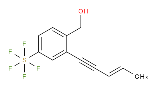 (E)-(4-(pentafluoromercapto)-2-(pent-3-en-1-yn-1-yl)phenyl)methanol