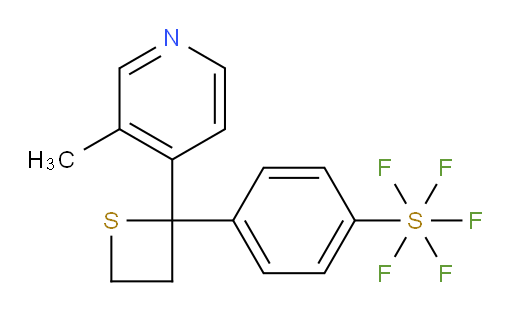 4-(2-(3-methylpyridin-4-yl)thietan-2-yl)(pentafluoromercapto)benzene