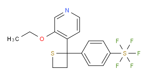 4-(2-(3-ethoxypyridin-4-yl)thietan-2-yl)(pentafluoromercapto)benzene