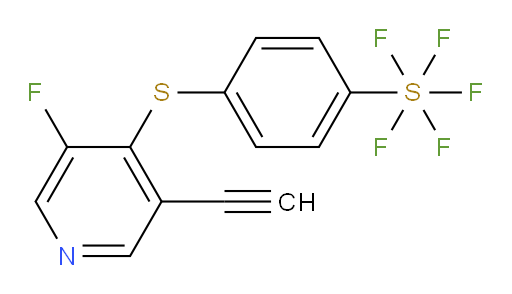 4-((3-ethynyl-5-fluoropyridin-4-yl)thio)(pentafluoromercapto)benzene