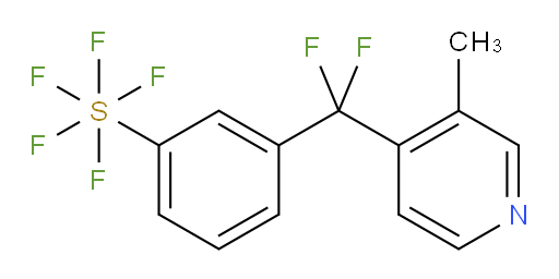 3-(difluoro(3-methylpyridin-4-yl)methyl)(pentafluoromercapto)benzene