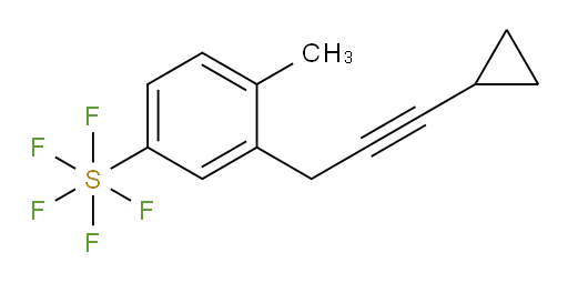 3-(3-cyclopropylprop-2-yn-1-yl)-4-methyl(pentafluoromercapto)benzene