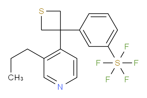 3-(3-(3-propylpyridin-4-yl)thietan-3-yl)(pentafluoromercapto)benzene