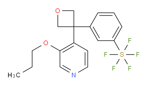 3-(3-(3-propoxypyridin-4-yl)oxetan-3-yl)(pentafluoromercapto)benzene