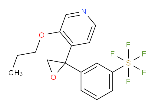 3-(2-(3-propoxypyridin-4-yl)oxiran-2-yl)(pentafluoromercapto)benzene