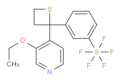 3-(2-(3-ethoxypyridin-4-yl)thietan-2-yl)(pentafluoromercapto)benzene