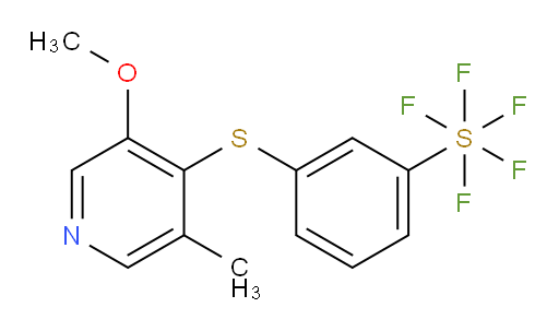 3-((3-methoxy-5-methylpyridin-4-yl)thio)(pentafluoromercapto)benzene