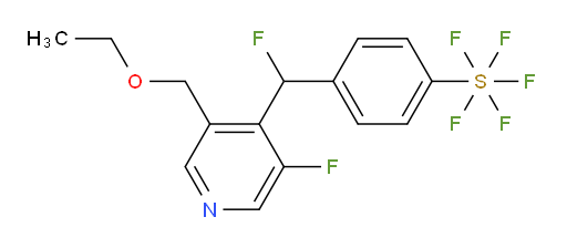 4-((3-(ethoxymethyl)-5-fluoropyridin-4-yl)fluoromethyl)(pentafluoromercapto)benzene