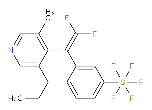 3-(2,2-difluoro-1-(3-methyl-5-propylpyridin-4-yl)vinyl)(pentafluoromercapto)benzene