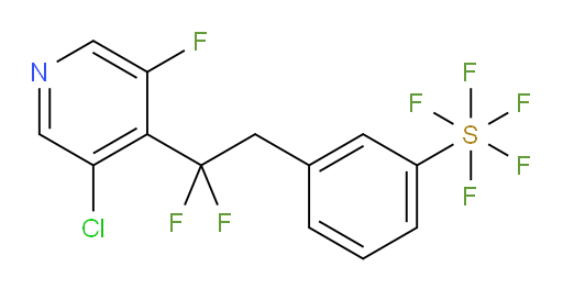 3-(2-(3-chloro-5-fluoropyridin-4-yl)-2,2-difluoroethyl)(pentafluoromercapto)benzene