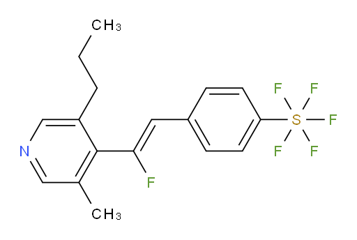 (Z)-4-(2-fluoro-2-(3-methyl-5-propylpyridin-4-yl)vinyl)(pentafluoromercapto)benzene