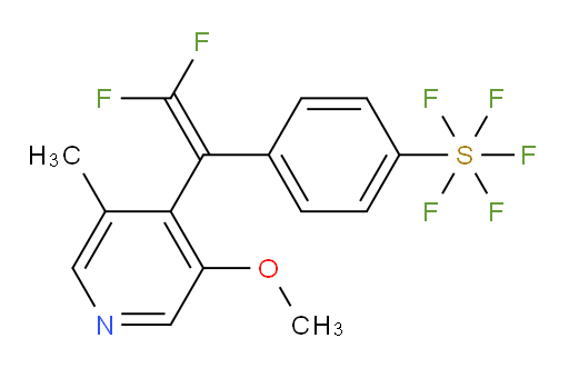 4-(2,2-difluoro-1-(3-methoxy-5-methylpyridin-4-yl)vinyl)(pentafluoromercapto)benzene
