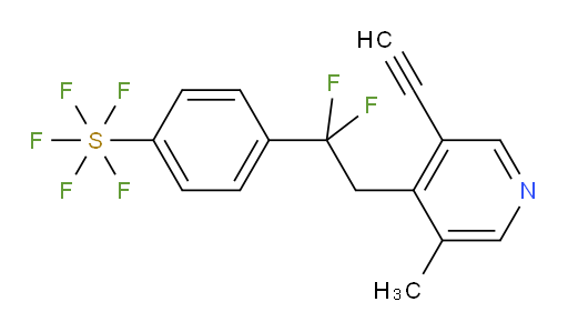 4-(2-(3-ethynyl-5-methylpyridin-4-yl)-1,1-difluoroethyl)(pentafluoromercapto)benzene