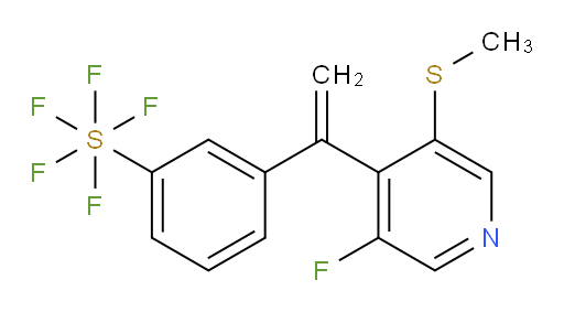 3-(1-(3-fluoro-5-(methylthio)pyridin-4-yl)vinyl)(pentafluoromercapto)benzene