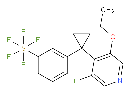 3-(1-(3-ethoxy-5-fluoropyridin-4-yl)cyclopropyl)(pentafluoromercapto)benzene