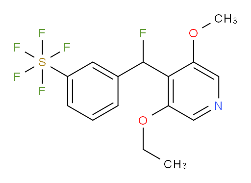 3-((3-ethoxy-5-methoxypyridin-4-yl)fluoromethyl)(pentafluoromercapto)benzene