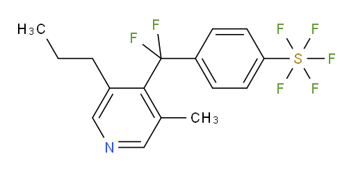 4-(difluoro(3-methyl-5-propylpyridin-4-yl)methyl)(pentafluoromercapto)benzene