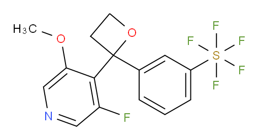 3-(2-(3-fluoro-5-methoxypyridin-4-yl)oxetan-2-yl)(pentafluoromercapto)benzene