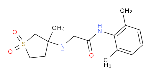 N-(2,6-dimethylphenyl)-2-((3-methyl-1,1-dioxidotetrahydrothiophen-3-yl)amino)acetamide