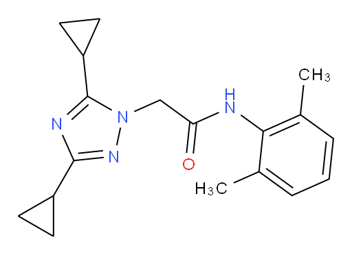 2-(3,5-dicyclopropyl-1H-1,2,4-triazol-1-yl)-N-(2,6-dimethylphenyl)acetamide