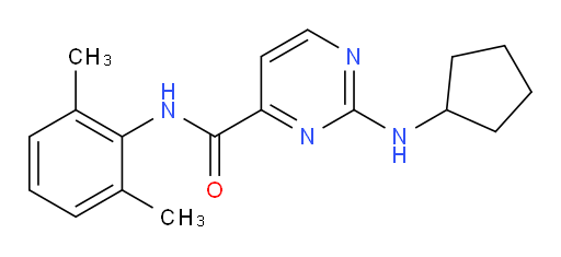 2-(cyclopentylamino)-N-(2,6-dimethylphenyl)pyrimidine-4-carboxamide
