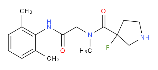 N-(2-((2,6-dimethylphenyl)amino)-2-oxoethyl)-3-fluoro-N-methylpyrrolidine-3-carboxamide