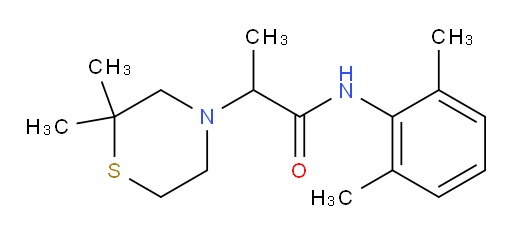 N-(2,6-dimethylphenyl)-2-(2,2-dimethylthiomorpholino)propanamide
