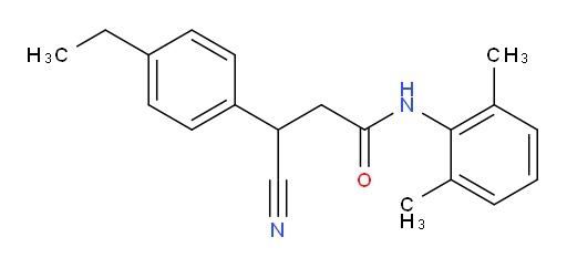 3-cyano-N-(2,6-dimethylphenyl)-3-(4-ethylphenyl)propanamide