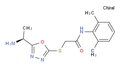 (S)-2-((5-(1-aminoethyl)-1,3,4-oxadiazol-2-yl)thio)-N-(2,6-dimethylphenyl)acetamide
