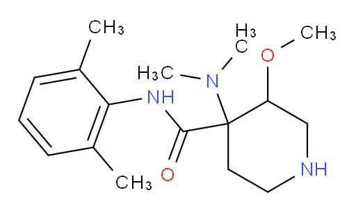 4-(dimethylamino)-N-(2,6-dimethylphenyl)-3-methoxypiperidine-4-carboxamide