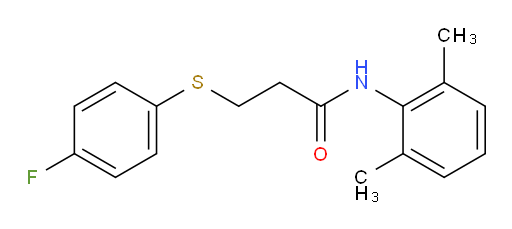 N-(2,6-dimethylphenyl)-3-((4-fluorophenyl)thio)propanamide
