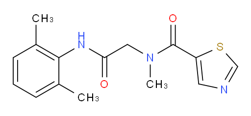 N-(2-((2,6-dimethylphenyl)amino)-2-oxoethyl)-N-methylthiazole-5-carboxamide