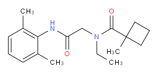N-(2-((2,6-dimethylphenyl)amino)-2-oxoethyl)-N-ethyl-1-methylcyclobutanecarboxamide