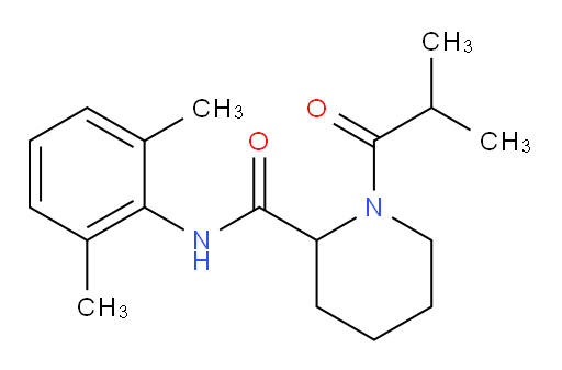 N-(2,6-dimethylphenyl)-1-isobutyrylpiperidine-2-carboxamide