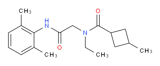 N-(2-((2,6-dimethylphenyl)amino)-2-oxoethyl)-N-ethyl-3-methylcyclobutanecarboxamide