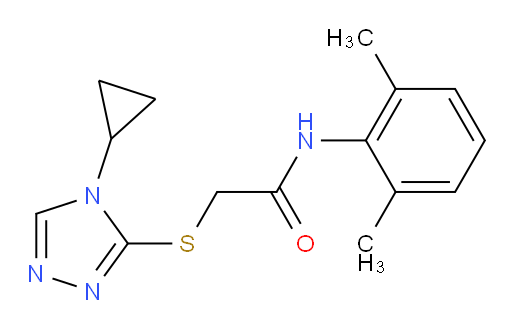 2-((4-cyclopropyl-4H-1,2,4-triazol-3-yl)thio)-N-(2,6-dimethylphenyl)acetamide