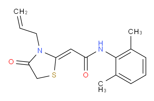 (Z)-2-(3-allyl-4-oxothiazolidin-2-ylidene)-N-(2,6-dimethylphenyl)acetamide