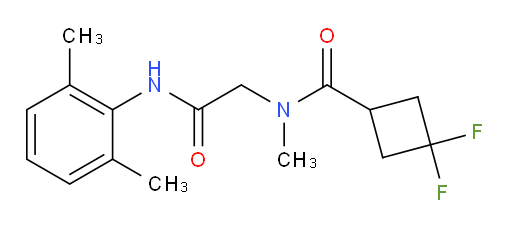 N-(2-((2,6-dimethylphenyl)amino)-2-oxoethyl)-3,3-difluoro-N-methylcyclobutanecarboxamide
