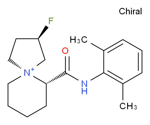 (2R,5R,6S)-6-((2,6-dimethylphenyl)carbamoyl)-2-fluoro-5-azaspiro[4.5]decan-5-ium