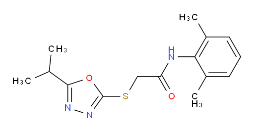 N-(2,6-dimethylphenyl)-2-((5-isopropyl-1,3,4-oxadiazol-2-yl)thio)acetamide
