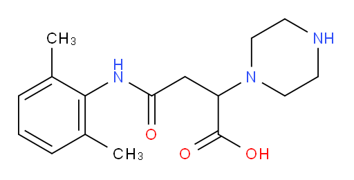 4-((2,6-dimethylphenyl)amino)-4-oxo-2-(piperazin-1-yl)butanoic acid