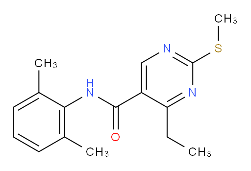N-(2,6-dimethylphenyl)-4-ethyl-2-(methylthio)pyrimidine-5-carboxamide