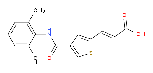 (E)-3-(4-((2,6-dimethylphenyl)carbamoyl)thiophen-2-yl)acrylic acid