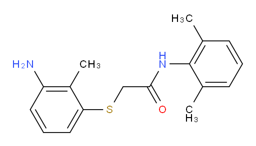2-((3-amino-2-methylphenyl)thio)-N-(2,6-dimethylphenyl)acetamide