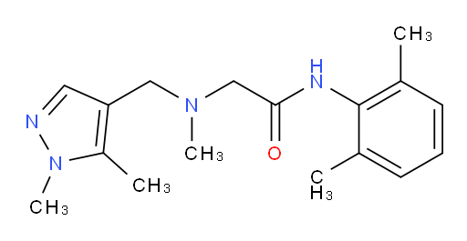 2-(((1,5-dimethyl-1H-pyrazol-4-yl)methyl)(methyl)amino)-N-(2,6-dimethylphenyl)acetamide