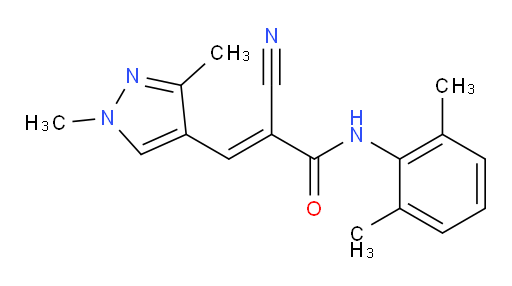 (E)-2-cyano-3-(1,3-dimethyl-1H-pyrazol-4-yl)-N-(2,6-dimethylphenyl)acrylamide