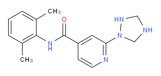 N-(2,6-dimethylphenyl)-2-(1,2,4-triazolidin-1-yl)isonicotinamide