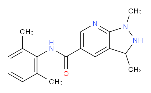 N-(2,6-dimethylphenyl)-1,3-dimethyl-2,3-dihydro-1H-pyrazolo[3,4-b]pyridine-5-carboxamide